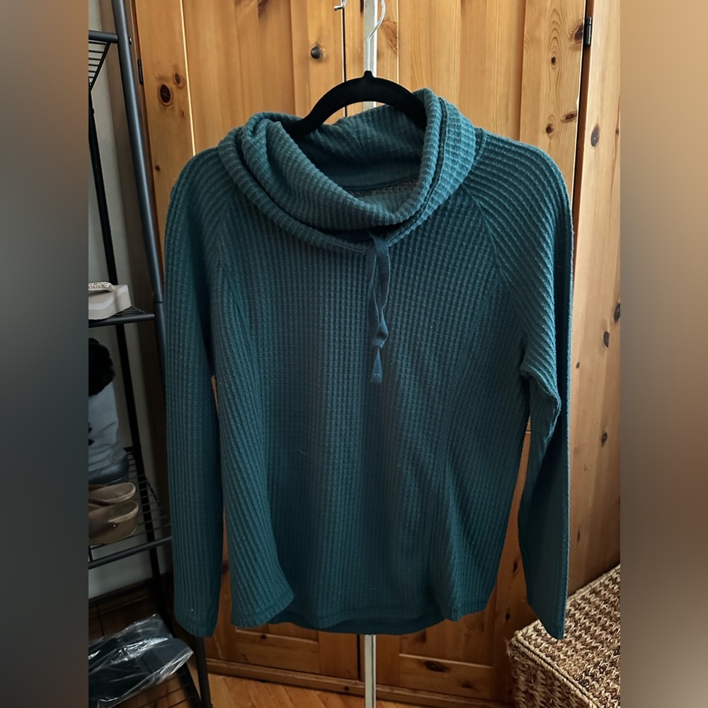 Croft and barrow waffle knit cowl neck top